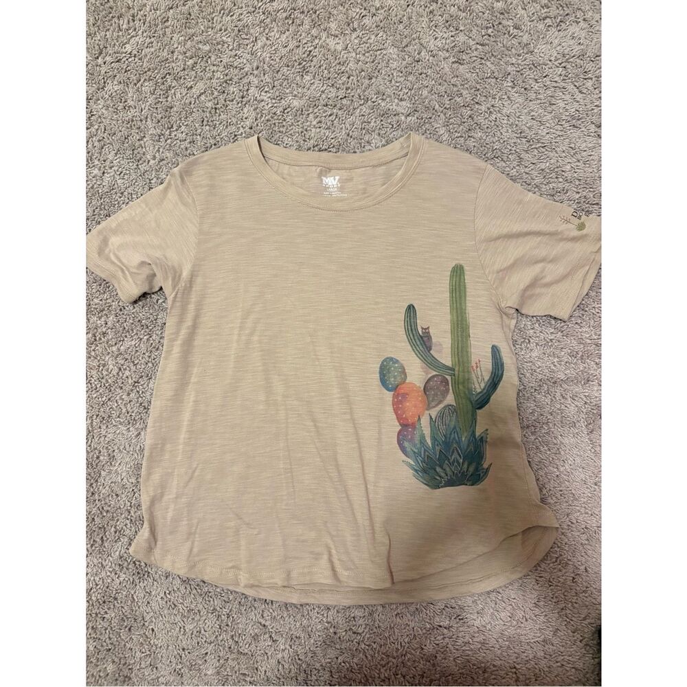 MV Sport Beige Graphic Logo Tee